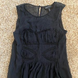 Emporia Armani black beaded sleeveless top